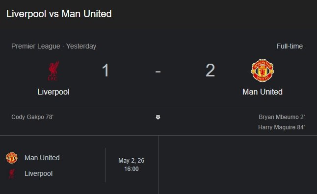 Manchester United victory Liverpool - Season-Defining Win at Anfield