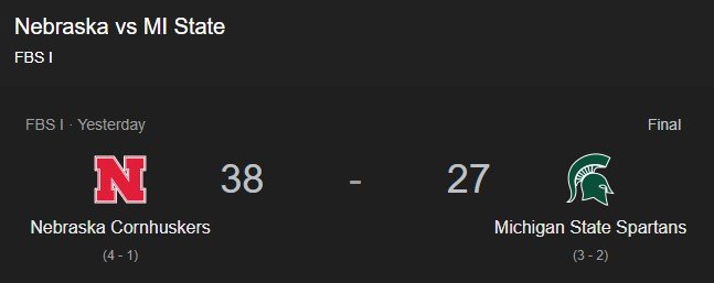 Mi State vs Nebraska Match: Full Game Analysis and Highlights